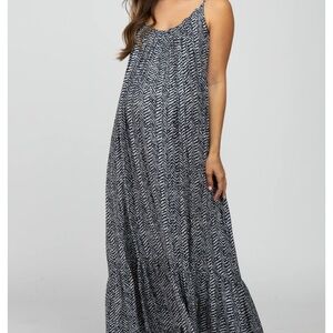 NWT Black and White Maxi Sundress with Spaghetti Straps for Casual Wear